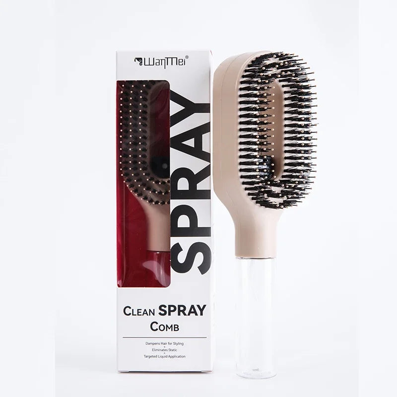 2-in-1 Innovative Hair Mist Brush Wet & Dry Hair Styling – No-Tangle Bristles, Convenient Water Reservoir, Easy-to-Use