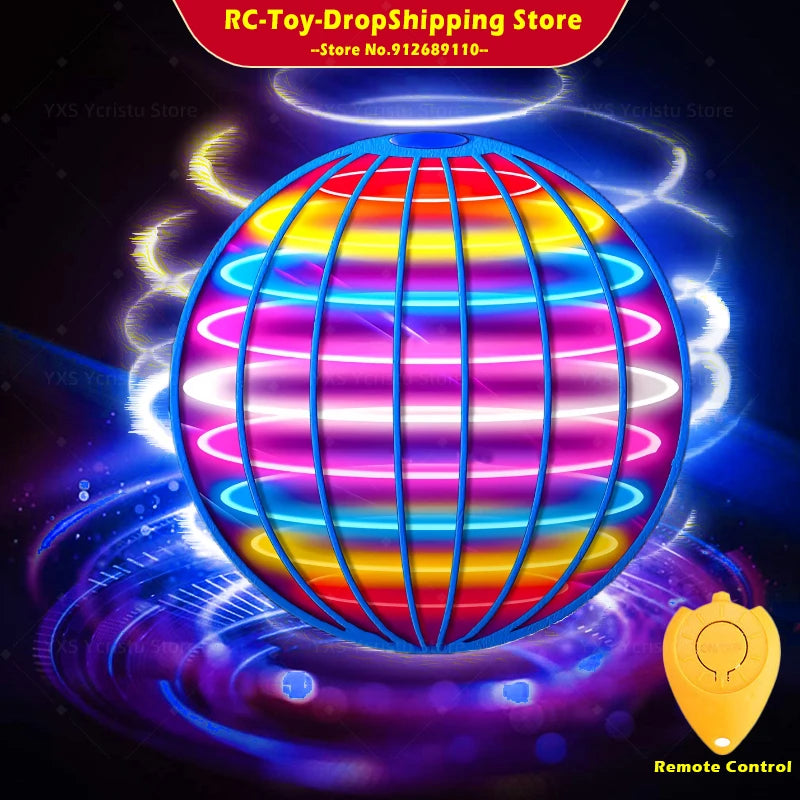 Flying Ball Boomerang Fly Orb Magic With LED Lights Drone Hover Ball Fly Nova Orb Flying Spinner Children Toys Christmas Gifts
