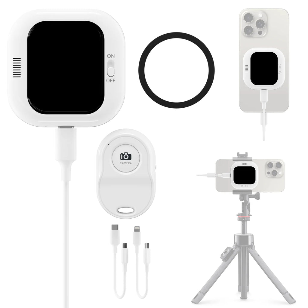 Mini Phone Vlog Selfie Monitor, used for selfies/vlog videos, compatible with iPhone rear camera selfie screen