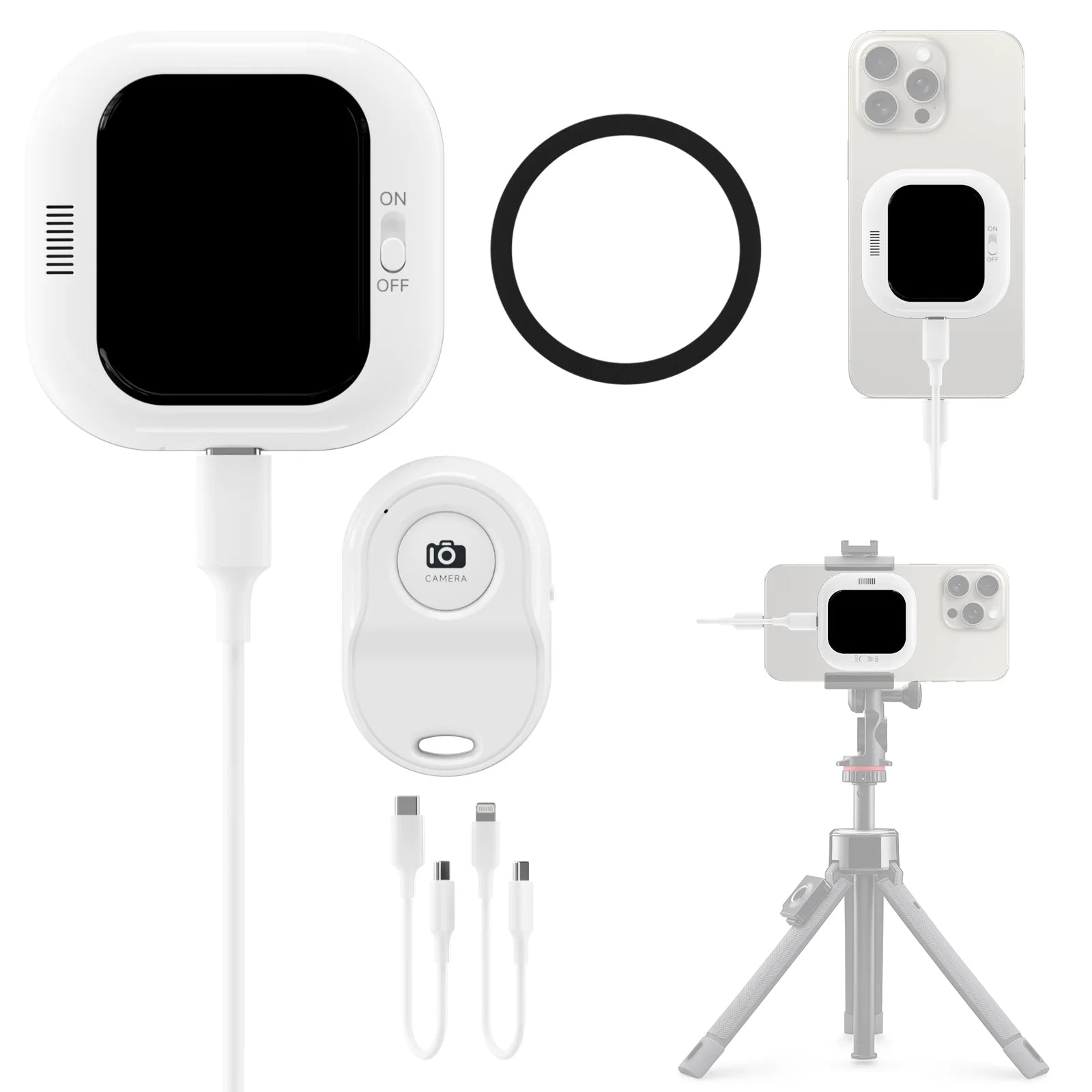 Mini Phone Vlog Selfie Monitor, used for selfies/vlog videos, compatible with iPhone rear camera selfie screen