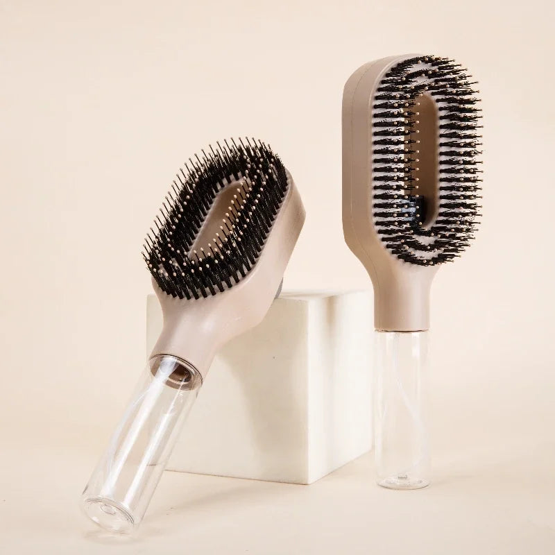 2-in-1 Innovative Hair Mist Brush Wet & Dry Hair Styling – No-Tangle Bristles, Convenient Water Reservoir, Easy-to-Use