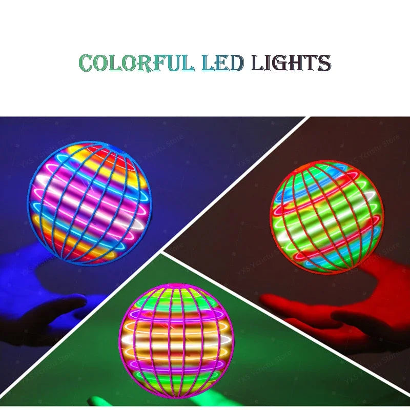 Flying Ball Boomerang Fly Orb Magic With LED Lights Drone Hover Ball Fly Nova Orb Flying Spinner Children Toys Christmas Gifts