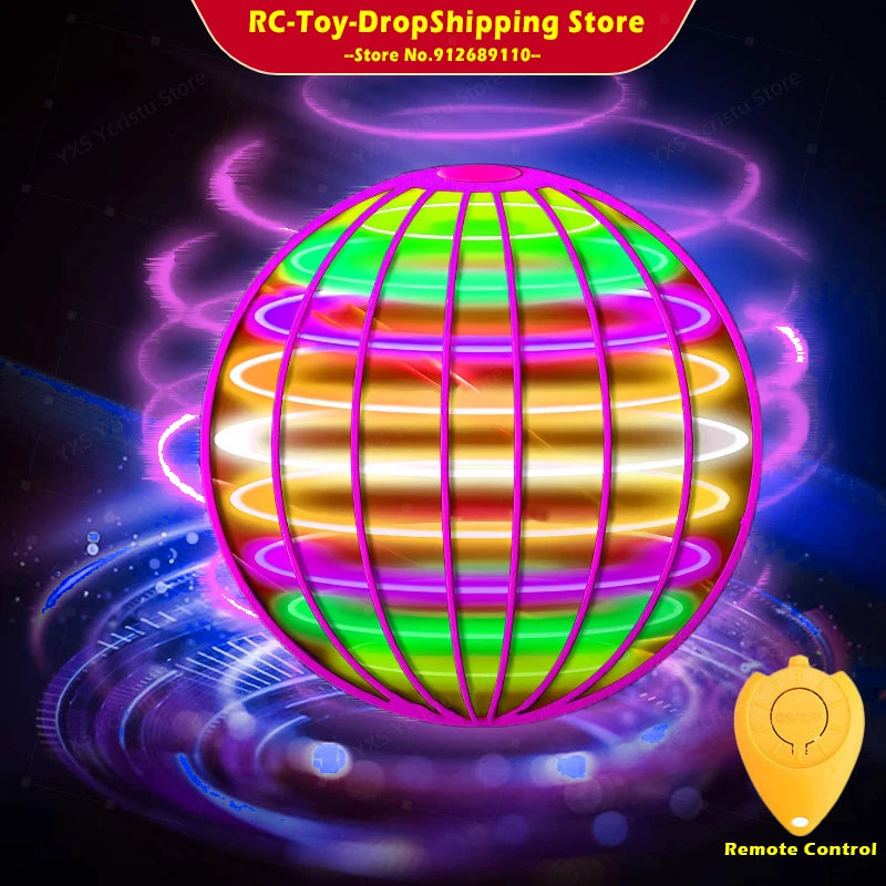 Flying Ball Boomerang Fly Orb Magic With LED Lights Drone Hover Ball Fly Nova Orb Flying Spinner Children Toys Christmas Gifts