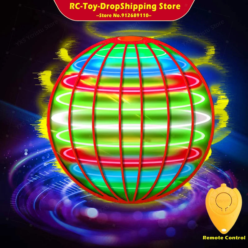 Flying Ball Boomerang Fly Orb Magic With LED Lights Drone Hover Ball Fly Nova Orb Flying Spinner Children Toys Christmas Gifts